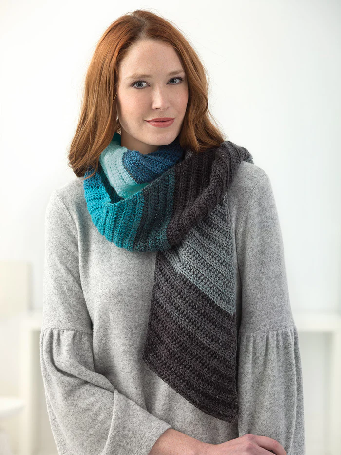 Free Crochet Diagonal Scarf - BePatterns