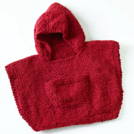 Knitting Hooded Baby Poncho Pattern
