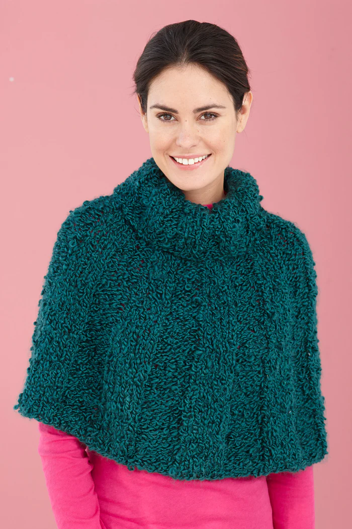 Knitting Silky Turtleneck Cape Pattern Knitting Silky Turtleneck Cape Pattern