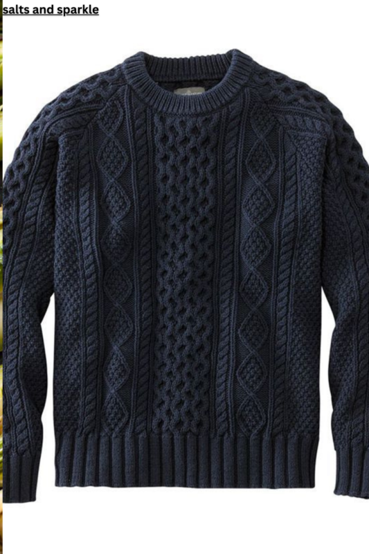 Black Cable Knit Sweate