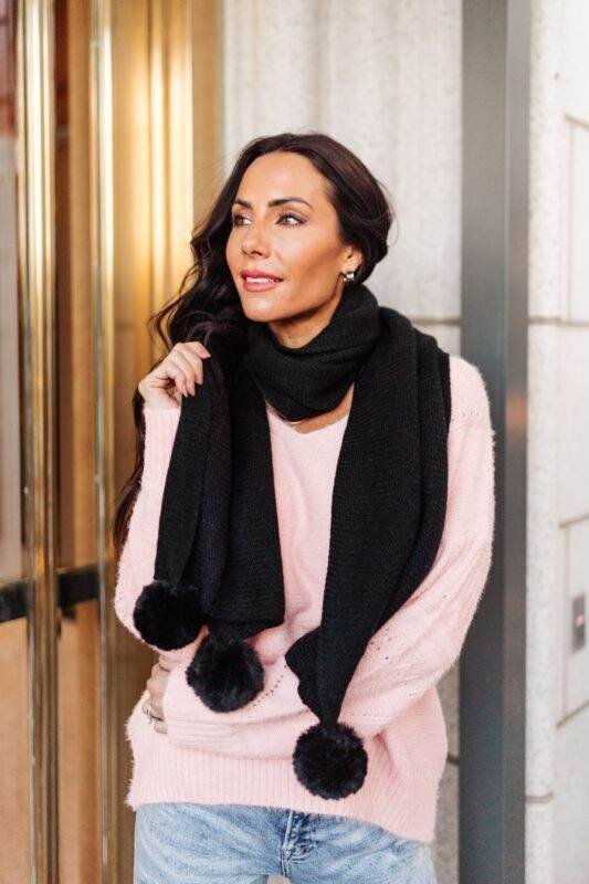 Knitting Pom Pom Wrap BePatterns